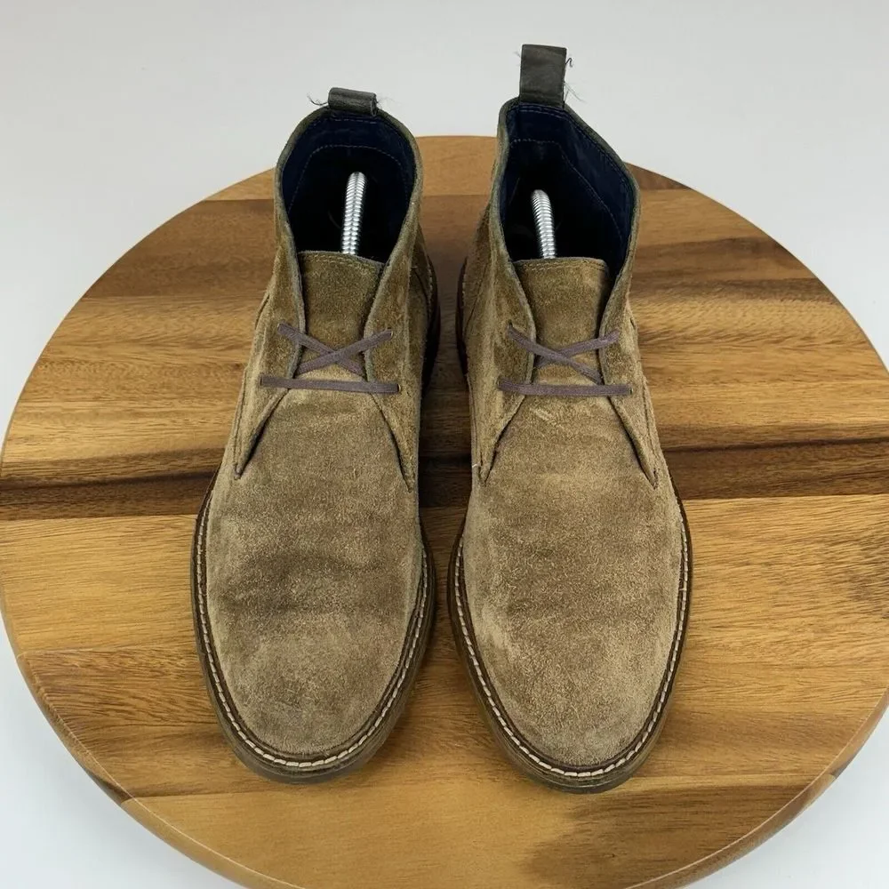 Mens Cole Haan Adams Grand Os Brown Leather Casual Chukka Ankle Boots Size 9.5 M